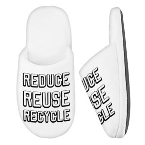 Reduce Reuse Recycle Memory Foam Slippers - Cute Design Slippers - Best Design Slippers