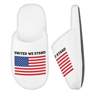 USA Flag Memory Foam Slippers - Patriotic Slippers - Trendy Slippers
