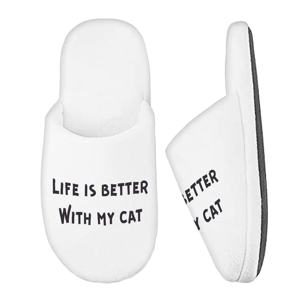 Cat Lover Memory Foam Slippers - Cat Themed Slippers - Cool Slippers - Image 2