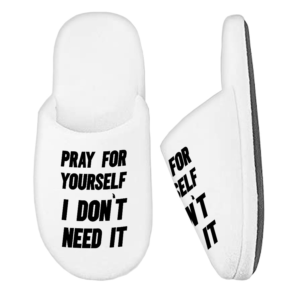 Cool Design Memory Foam Slippers - Quote Slippers - Printed Slippers