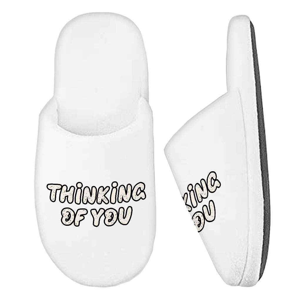 Thinking Of You Memory Foam Slippers - Cute Slippers - Trendy Slippers