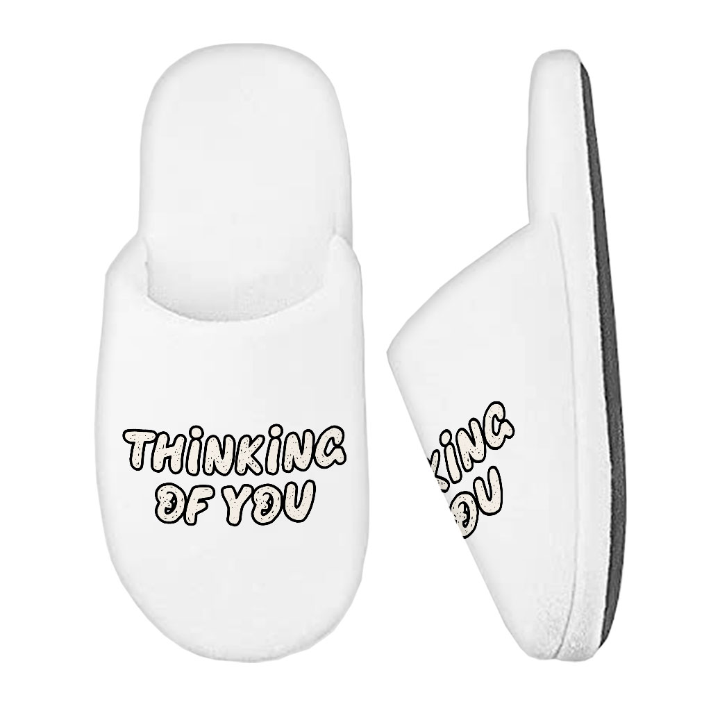 Thinking Of You Memory Foam Slippers - Cute Slippers - Trendy Slippers - Image 2