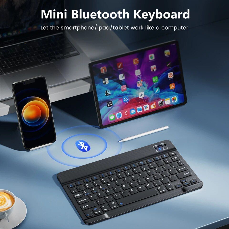 Mini Wireless Bluetooth Rechargeable Keyboard - Multilingual for iOS, Android & Windows Devices - Image 3