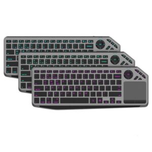 Multi-Device Wireless Bluetooth Backlit Keyboard with Touchpad for Smart TV, Tablet, and PC