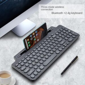 Multi-Device Wireless Touchpad Keyboard - 3-in-1 Connectivity for Tablet, Desktop, and Smartphone