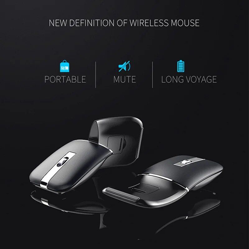 Ultra-Thin 1600 DPI Wireless Bluetooth Mouse - Rechargeable & Silent for Universal Compatibility - Image 2