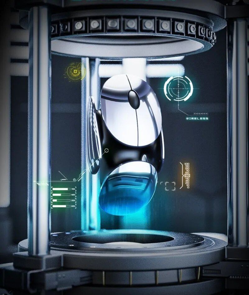 2023 Space-Grey Wireless Mouse - USB Charging, Silent Click, Aluminum Alloy - Image 2