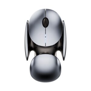 2023 Space-Grey Wireless Mouse - USB Charging, Silent Click, Aluminum Alloy