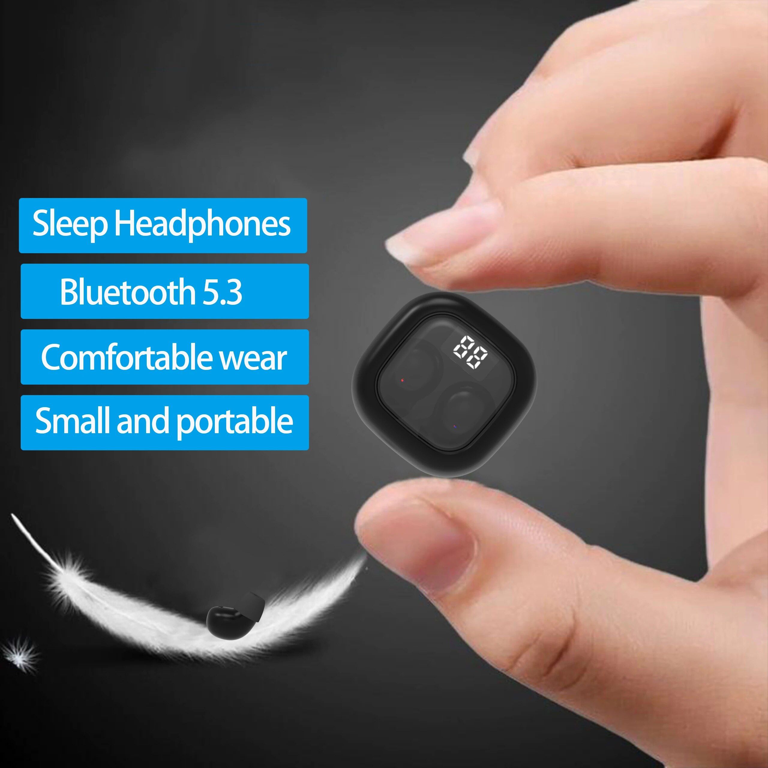 Bluetooth 5.3 TWS Earbuds - In-Ear Invisible Sleep & HiFi Sound Headset with Touch Control - Image 2