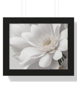 Alternative view of Framed Poster — White Floral Wall Art (Horizontal)