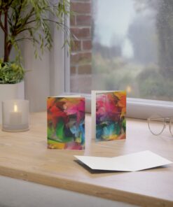Abstract Color Burst Greeting Card — Blank Note Cards for Any Occasion (1/10/30/50 pcs)
