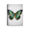 Green Blue Butterfly Spiral Notebook — Ruled Journal for Nature Lovers