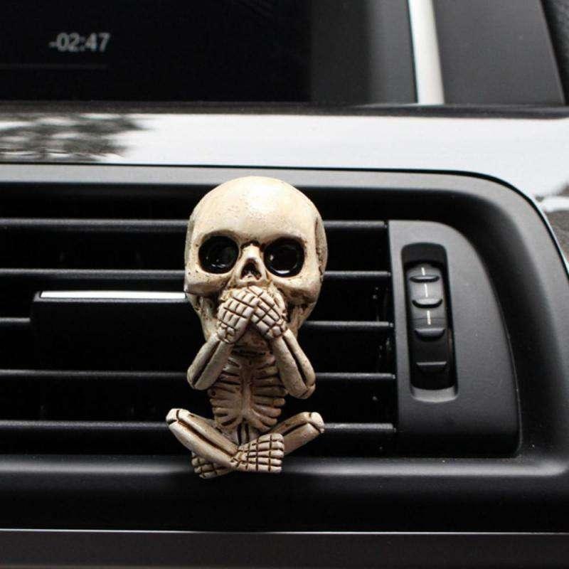 Skeleton Skull Car Air Freshener Vent Clip