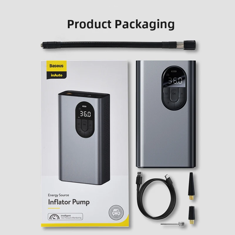 Portable Smart Digital Tire Inflator Pump with Auto Pressure Detection - Image 8