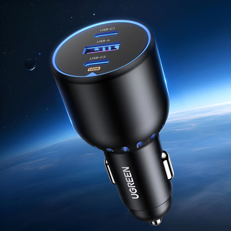 130W USB-C Car Charger for Fast Charging