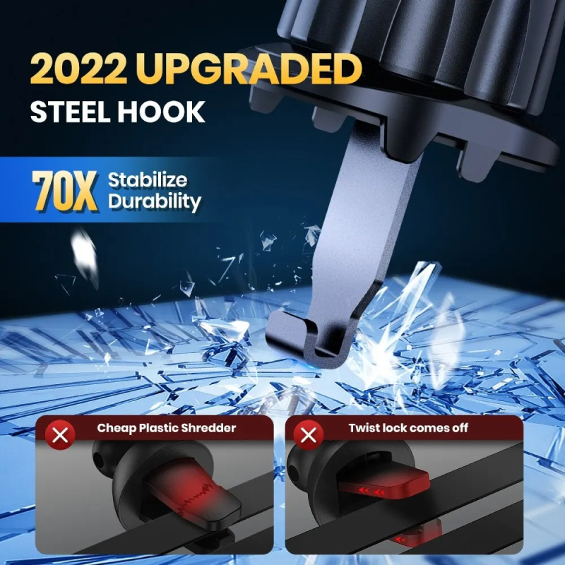 Auto Locking Car Phone Holder Mount for Samsung Galaxy with Hook Clip - Image 4