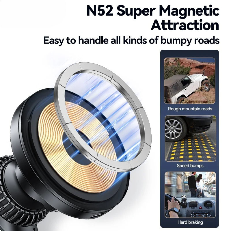 Magnetic Wireless Charger Car Mount - Image 3