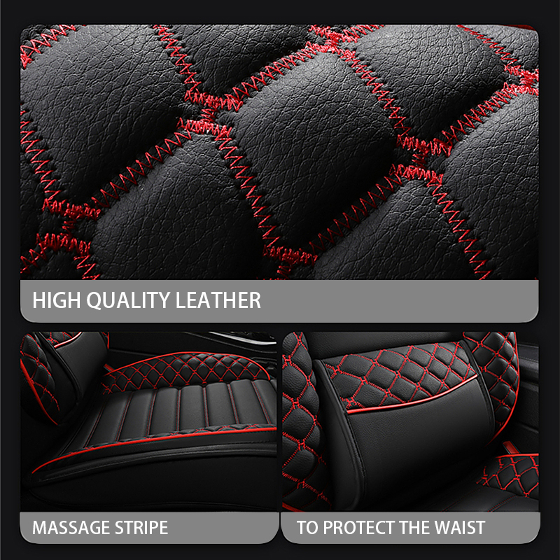 Luxury PU Leather Car Seat Cushion Set - Image 3