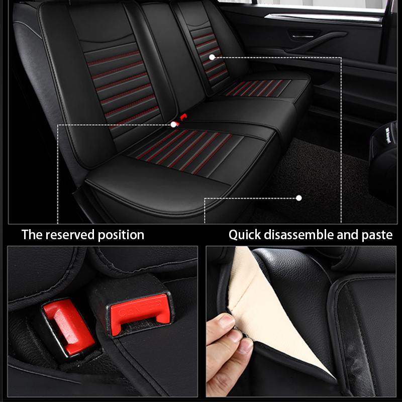 Luxury PU Leather Car Seat Cushion Set - Image 4