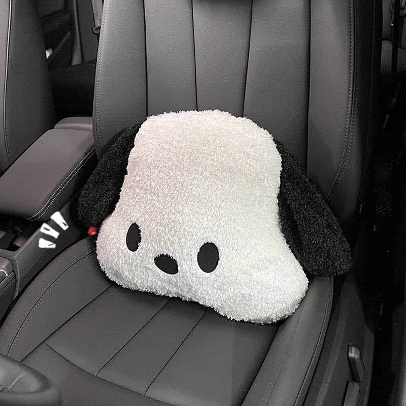 Plush Pochacco Anime Car Headrest & Lumbar Support Pillow - Image 4