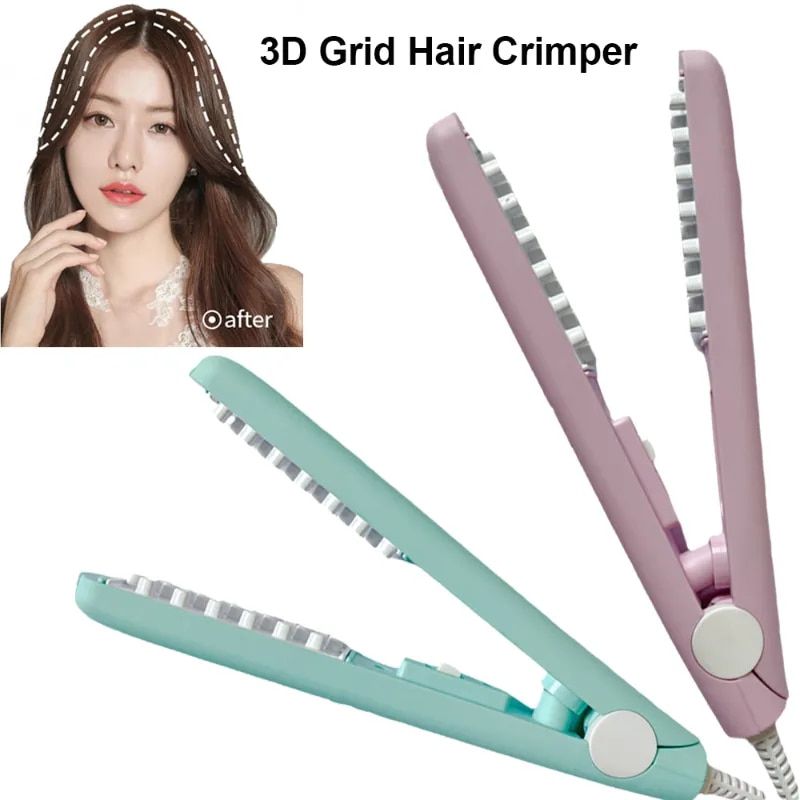 Mini Ceramic 3D Grid Hair Crimper & Curler - Volumizing Styling Tool for Women - Image 3