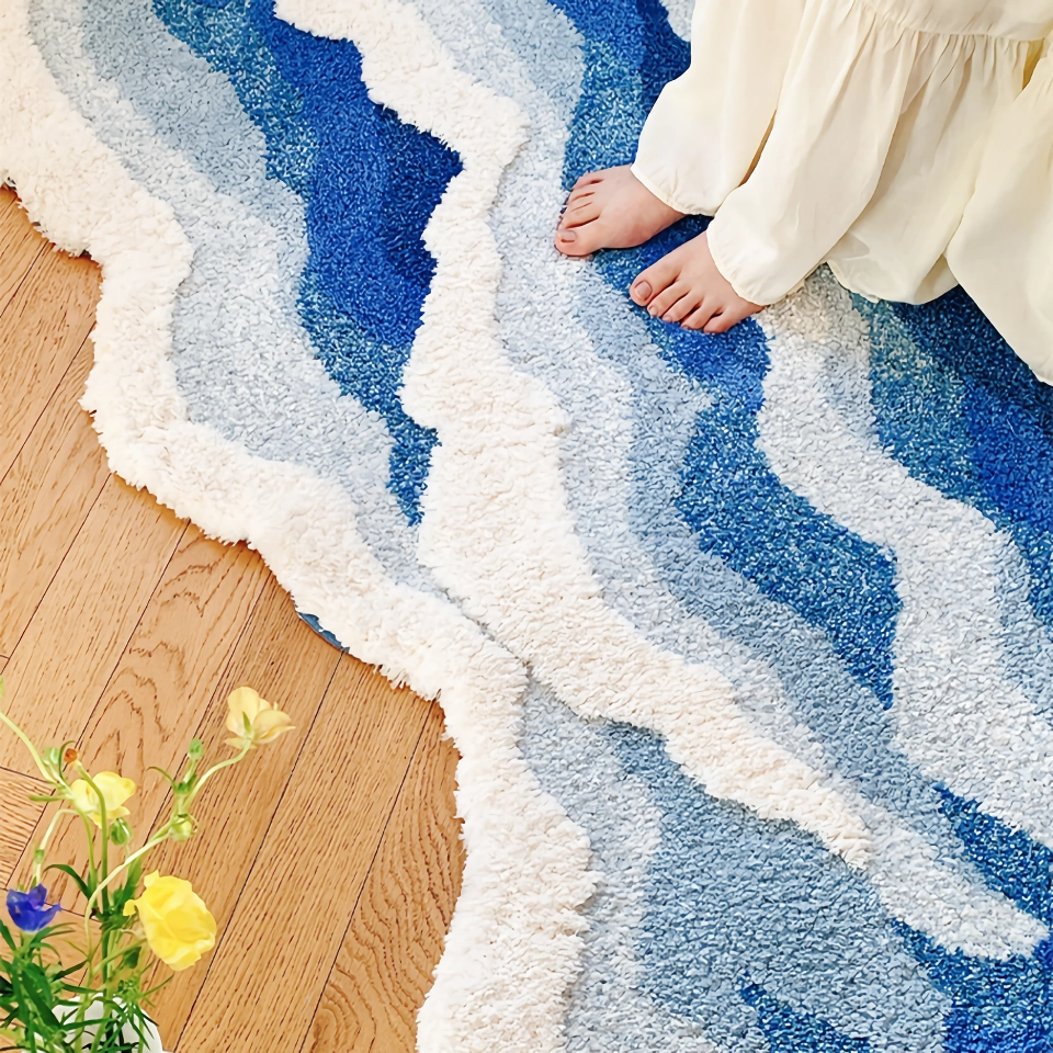 Fluffy Ocean Wave Rug for Bedroom and Living Room - Image 4