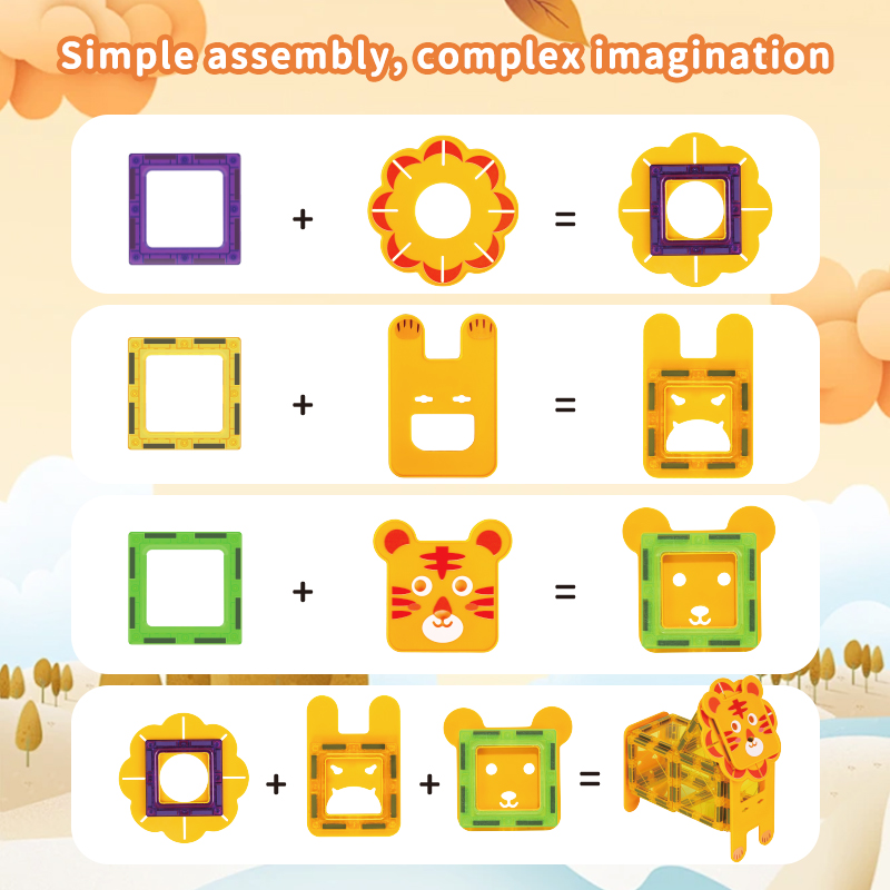 Animal Magnetic Building Blocks Set - Image 4