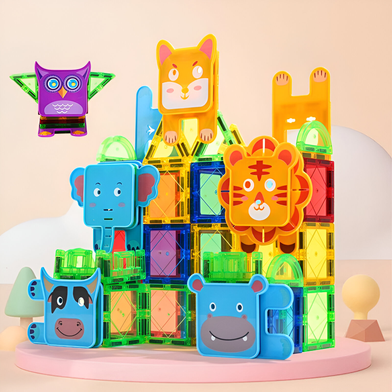 Animal Magnetic Building Blocks Set - Image 2