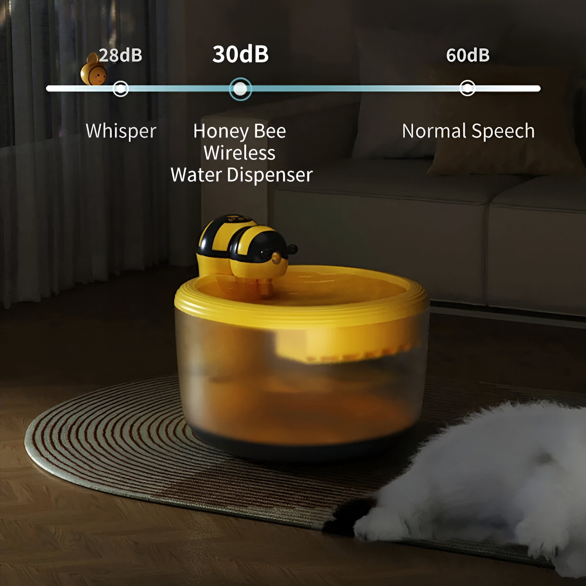 2.2L Wireless Cat Water Dispenser with Smart Sensor and Mute Operation - Image 6