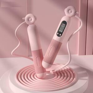 Adjustable Jump Rope with Smart Counter for Fitness and Calorie Tracking