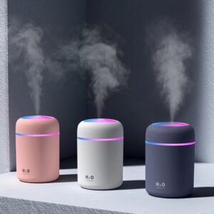 300ml Ultrasonic USB Aroma Diffuser Humidifier with Colorful LED Light