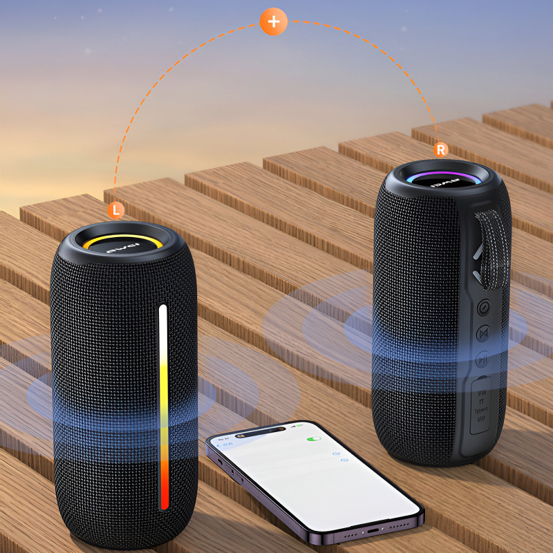 Portable Bluetooth Speaker with LED Lights & Waterproof Soundbar - Image 4