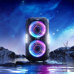 250W Peak Bluetooth Party Speaker with Custom Bass and 120dB Sound