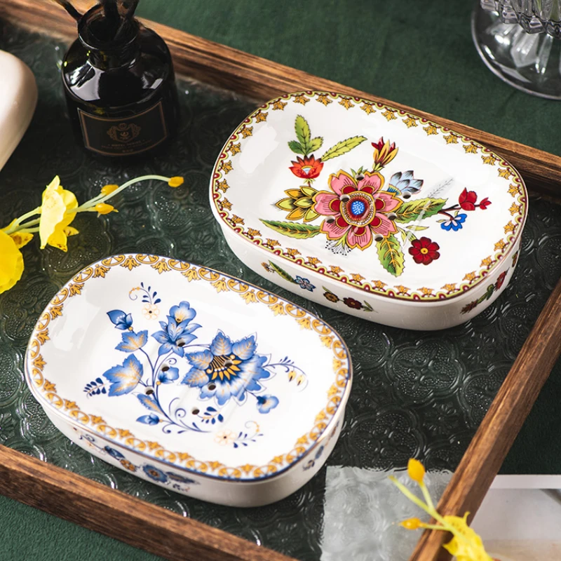 Elegant French Ceramic Soap Dish with Drain - Image 6