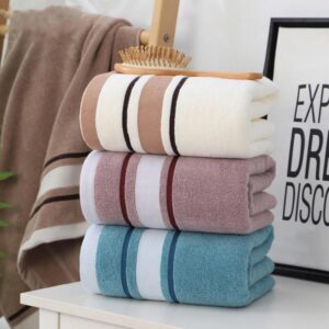 Soft Striped Cotton Bath Towel