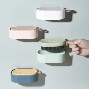 2-in-1 Cleaning Brush with Storage Rack - Multi-Use Brush for Shoes, Clothes & More