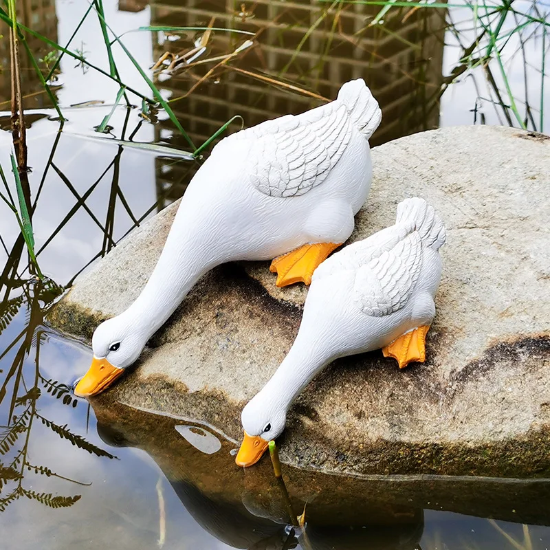 Charming Duck Figurine Sculptures for Home and Garden Decor - Image 7