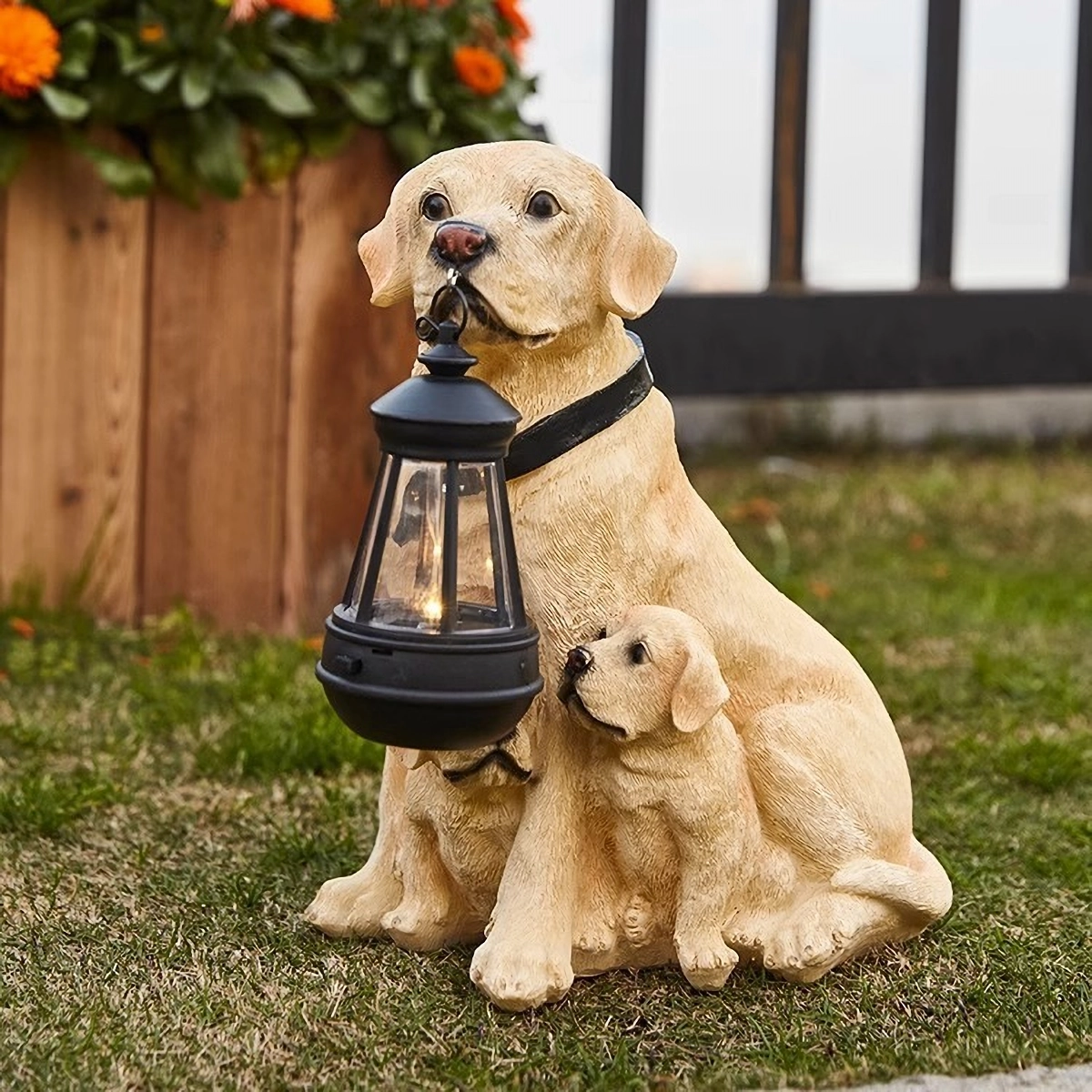 Solar Labrador Dog Statue - Image 2