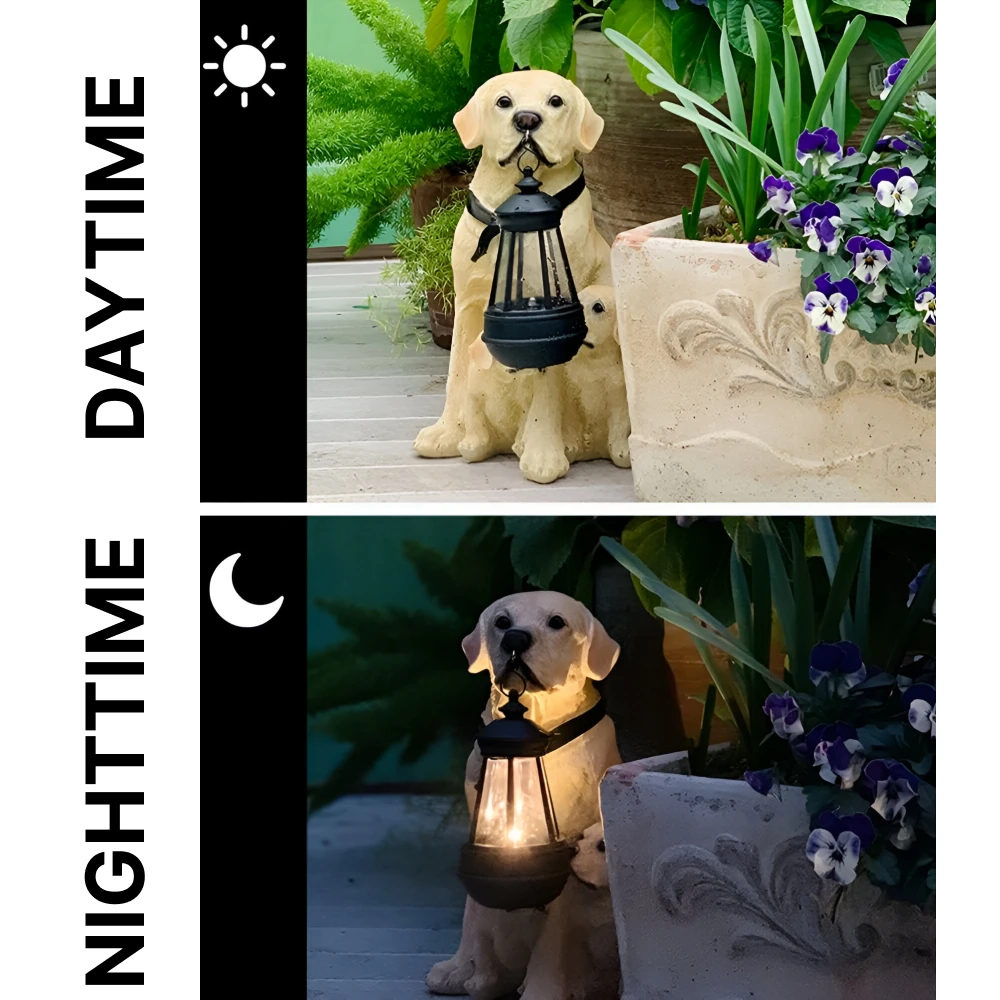 Solar Labrador Dog Statue - Image 3