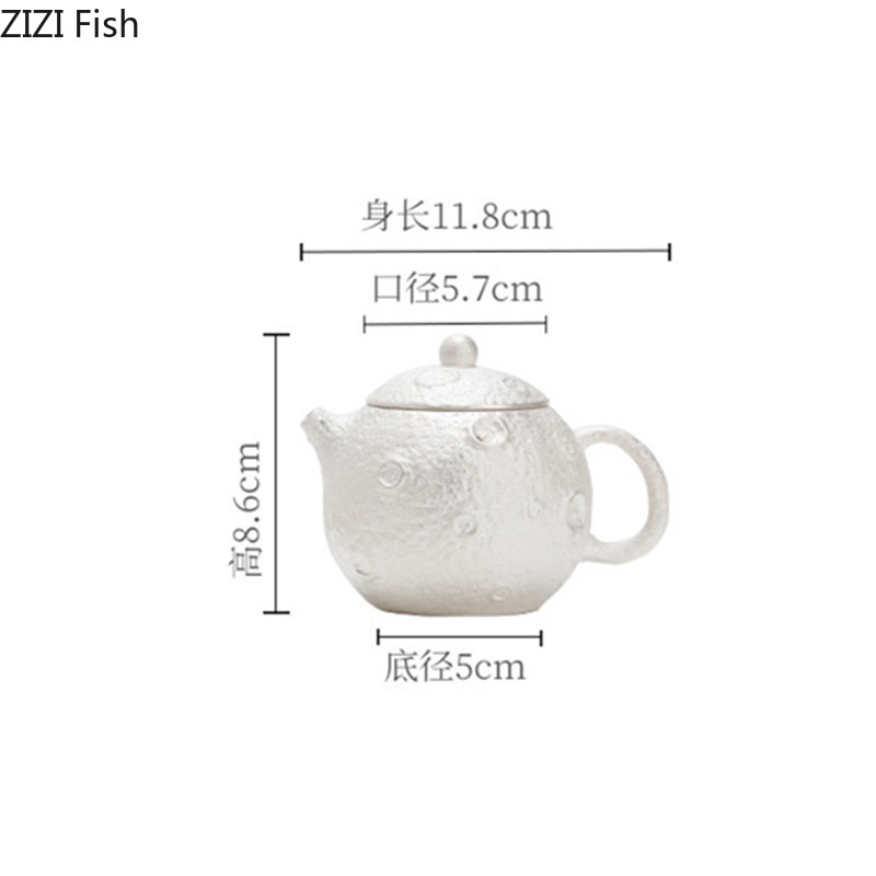 Gilded Silver Ceramic Teapot - Image 6