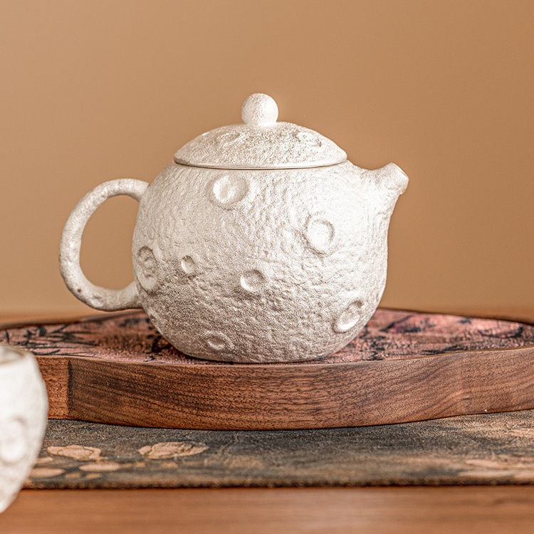 Gilded Silver Ceramic Teapot - Image 2